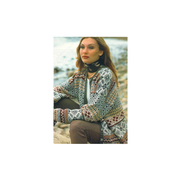 MNSTERSTRIKKET CARDIGAN - Oppskrift